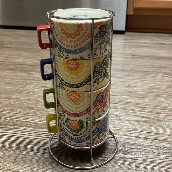 Pier 1 Other - 4 Mugs with Stand